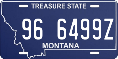 MT license plate 966499Z