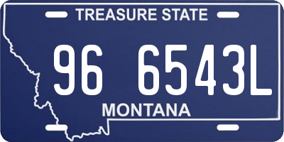 MT license plate 966543L