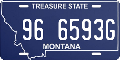 MT license plate 966593G