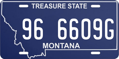 MT license plate 966609G