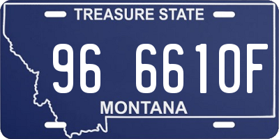 MT license plate 966610F