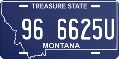 MT license plate 966625U