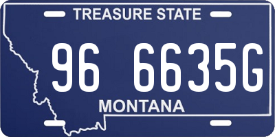 MT license plate 966635G