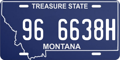 MT license plate 966638H