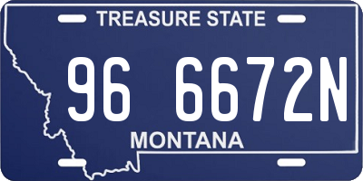 MT license plate 966672N