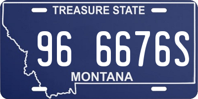MT license plate 966676S