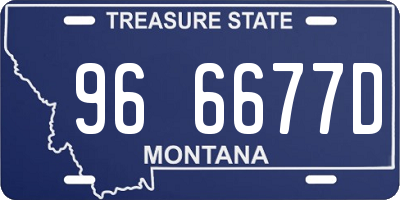 MT license plate 966677D