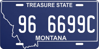 MT license plate 966699C