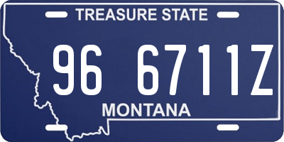 MT license plate 966711Z