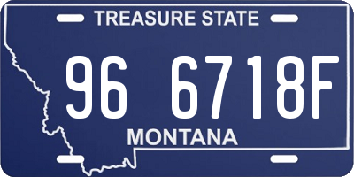 MT license plate 966718F