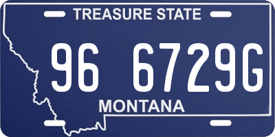 MT license plate 966729G