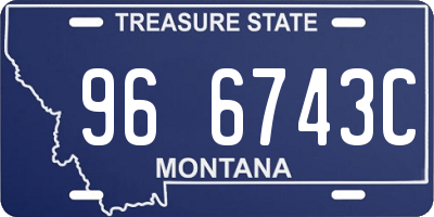 MT license plate 966743C