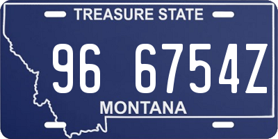 MT license plate 966754Z