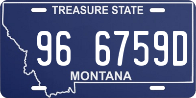 MT license plate 966759D