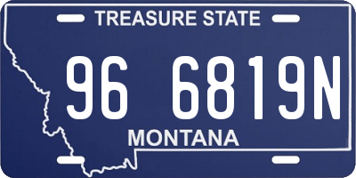 MT license plate 966819N