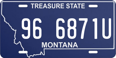 MT license plate 966871U