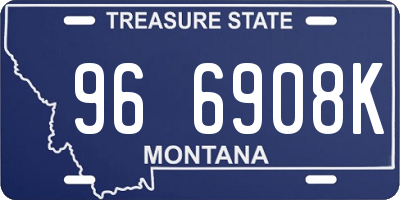 MT license plate 966908K
