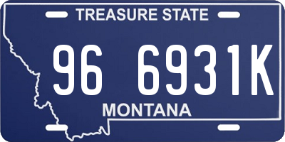 MT license plate 966931K