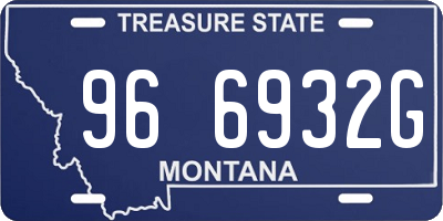 MT license plate 966932G