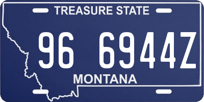 MT license plate 966944Z
