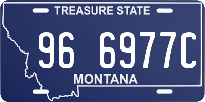 MT license plate 966977C
