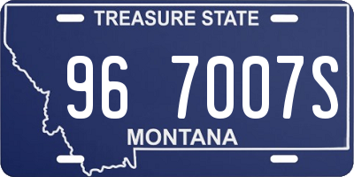 MT license plate 967007S