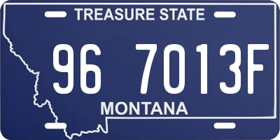 MT license plate 967013F