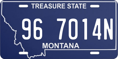 MT license plate 967014N