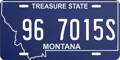 MT license plate 967015S