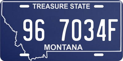 MT license plate 967034F