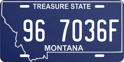 MT license plate 967036F