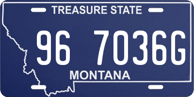 MT license plate 967036G