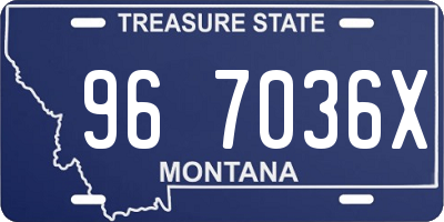 MT license plate 967036X