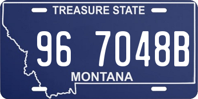 MT license plate 967048B