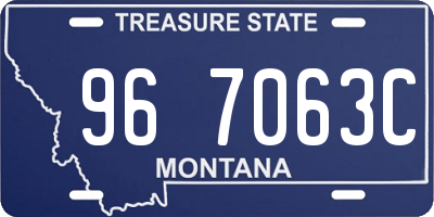 MT license plate 967063C
