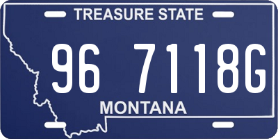 MT license plate 967118G