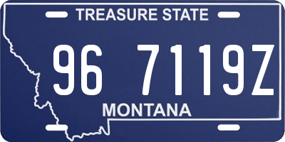 MT license plate 967119Z