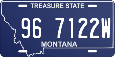 MT license plate 967122W