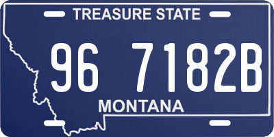 MT license plate 967182B