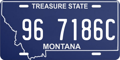 MT license plate 967186C
