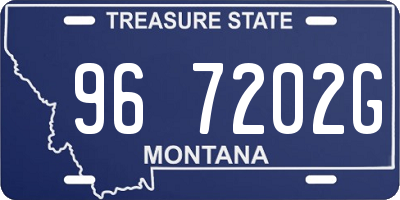 MT license plate 967202G