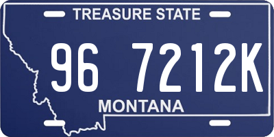 MT license plate 967212K