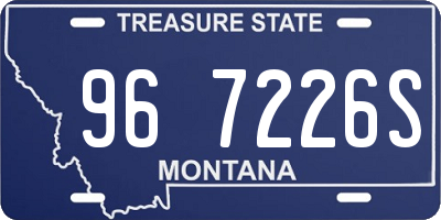 MT license plate 967226S