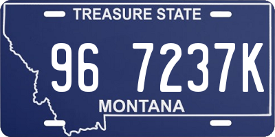 MT license plate 967237K