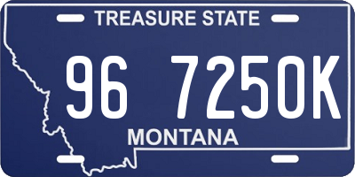 MT license plate 967250K