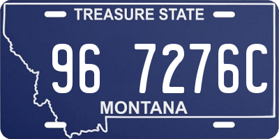MT license plate 967276C