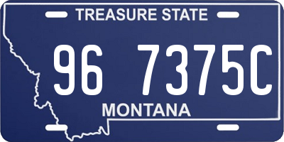 MT license plate 967375C