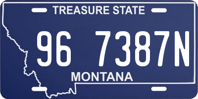 MT license plate 967387N