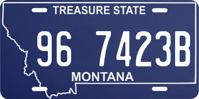 MT license plate 967423B