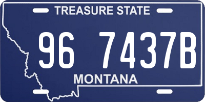 MT license plate 967437B